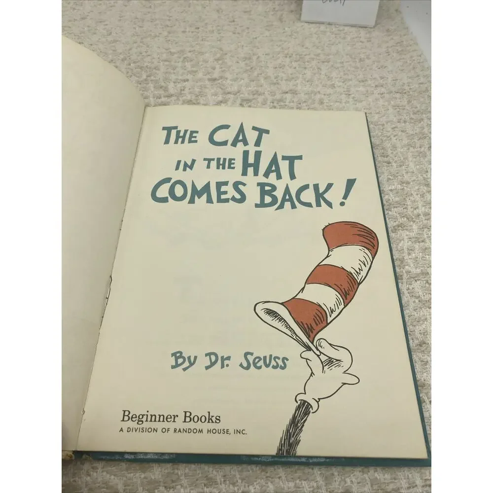 Vintage 1958 CAT IN THE HAT COMES BACK Dr Seuss Book Club Very Rare!!